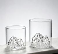 Heavy-Duty Glacier Embossed Straight Glass Tumbler, Premium Cup for Spirits & Cocktails