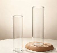 Ins-Style Clear Tall Cylinder Glass Cup, Multipurpose Drink Tumbler for Cafe & Home Cold Brew Coffee