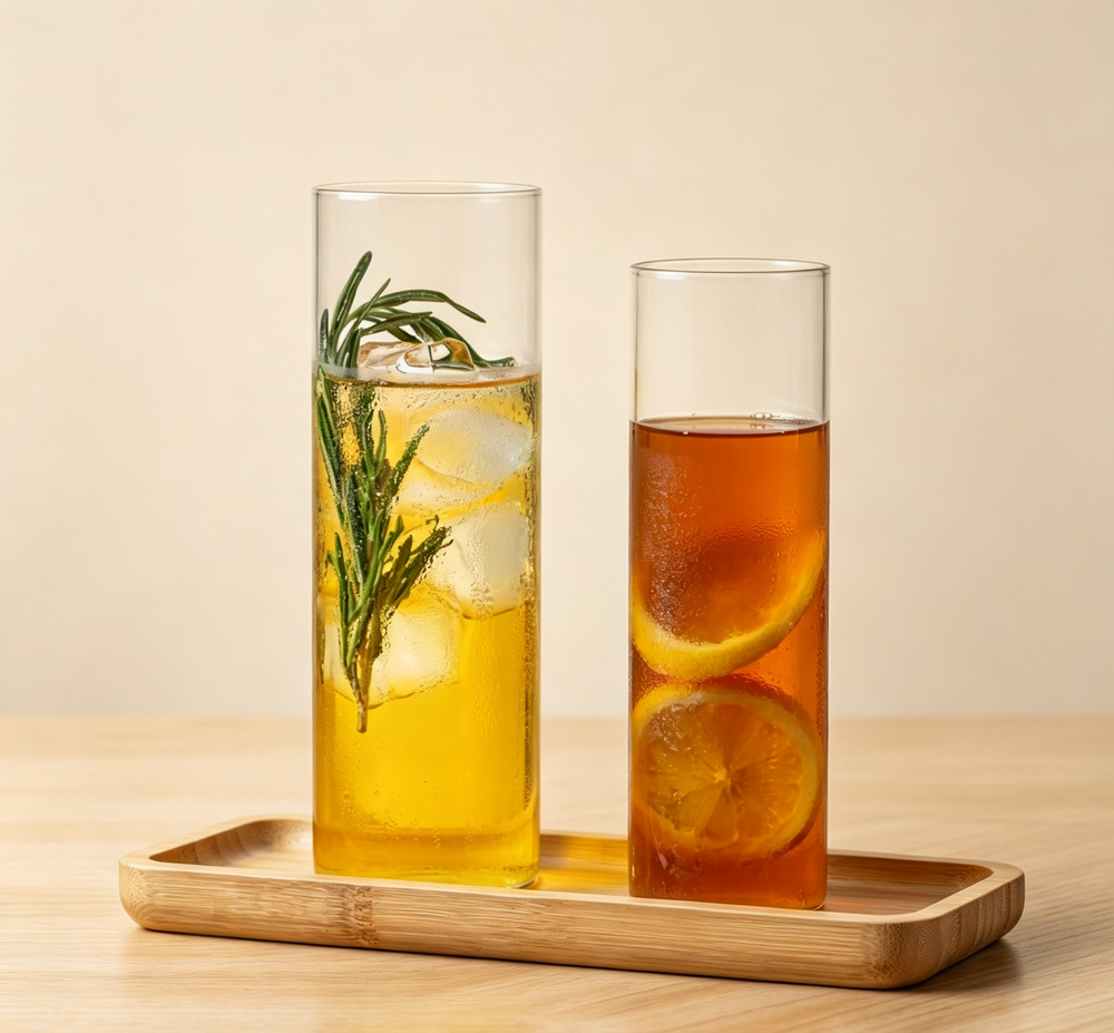 Tall Clear Cylinder Glasses for Every Cold Sip